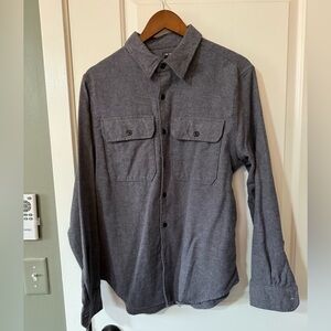 Todd Snyder heavyweight flannel 100% cotton utility over shirt in faded blue
